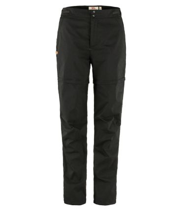 Fjallraven Womens Abisko Hike Zip-Off Trousers Reg Leg Black