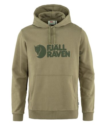 Fjallraven Logo Hoodie Light Olive