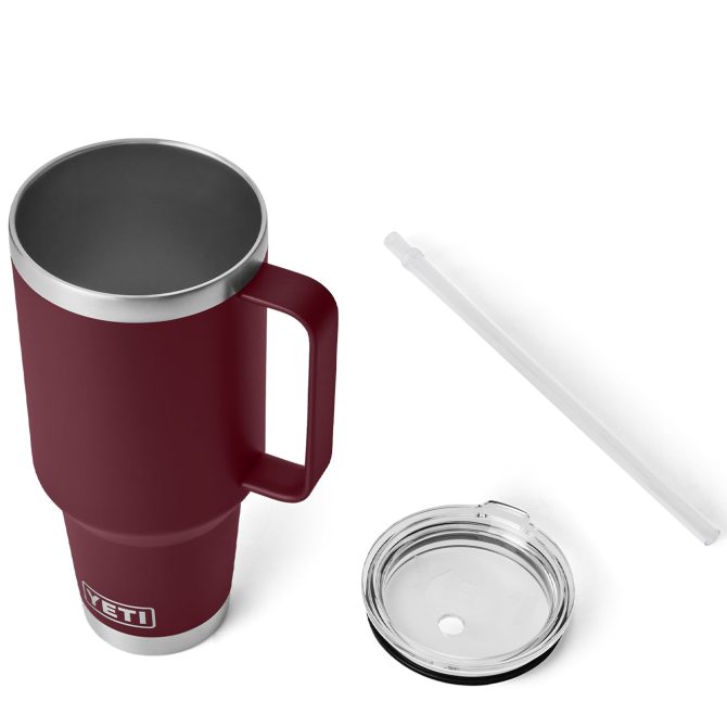YETI Rambler 42oz Straw Mug Wild Vine Red - Image 3
