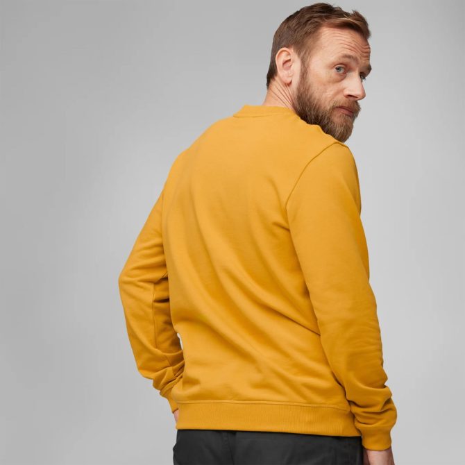 Fjallraven 1960 Logo Badge Sweater Mustard Yellow - Image 4