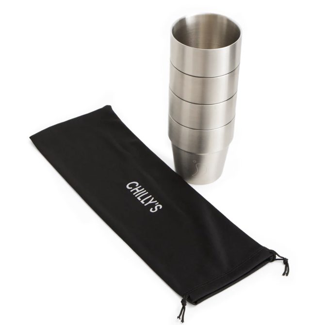 Chilly’s Stackable Cups Set of 4 Stainless Steel - Image 3