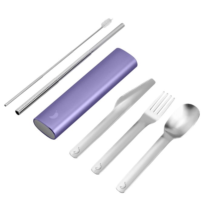 Chillys Cutlery Set Matte Metallic Lavender - Image 2