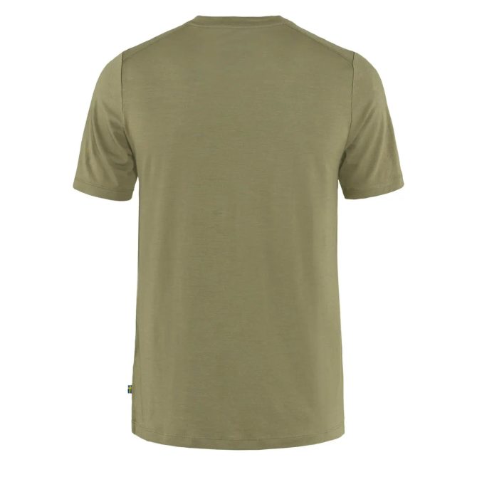 Fjallraven Abisko Wool Classic SS T-Shirt Light Olive - Image 2