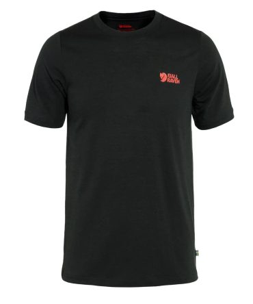 Fjallraven Abisko Wool Logo SS T-Shirt Black