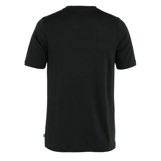 Fjallraven Abisko Wool Logo SS T-Shirt Black - Image 2
