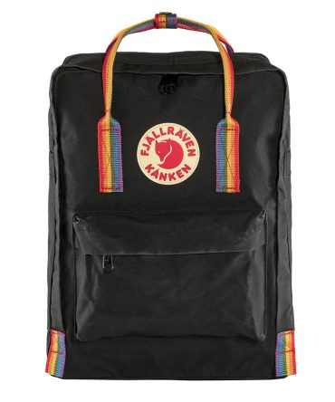 Fjallraven Kanken Classic Backpack Black Rainbow Pattern