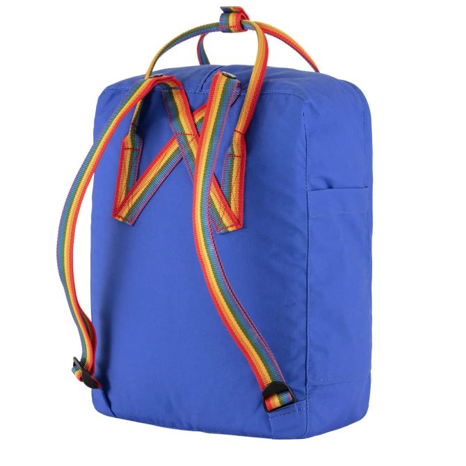 Fjallraven Kanken Classic Backpack Cobalt Blue Rainbow Pattern - Image 2