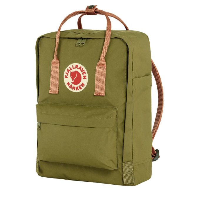 Fjallraven Kanken Classic Backpack Foliage Green / Peach Sand - Image 2