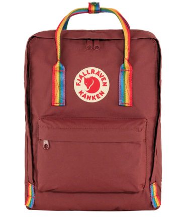 Fjallraven Kanken Classic Backpack Ox Red / Rainbow Pattern