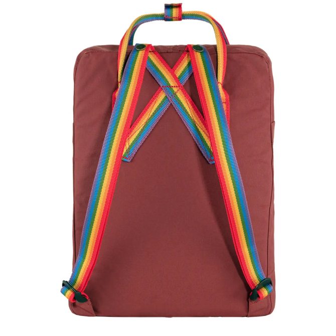 Fjallraven Kanken Classic Backpack Ox Red / Rainbow Pattern - Image 2