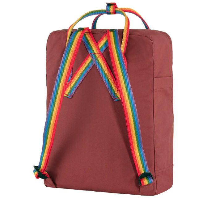 Fjallraven Kanken Classic Backpack Ox Red / Rainbow Pattern - Image 4