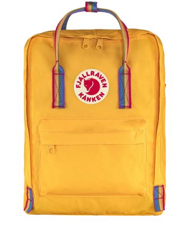 Fjallraven Kanken Classic Backpack Warm Yellow Rainbow Pattern