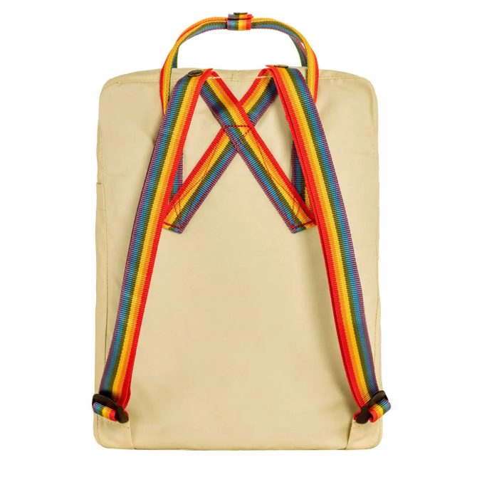 Fjallraven Kanken Rainbow Classic Backpack Light Oak / Rainbow Pattern - Image 3