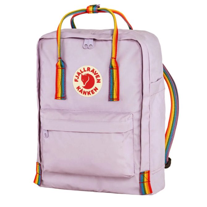 Fjallraven Kanken Rainbow Classic Backpack Pastel Lavender / Rainbow - Image 2