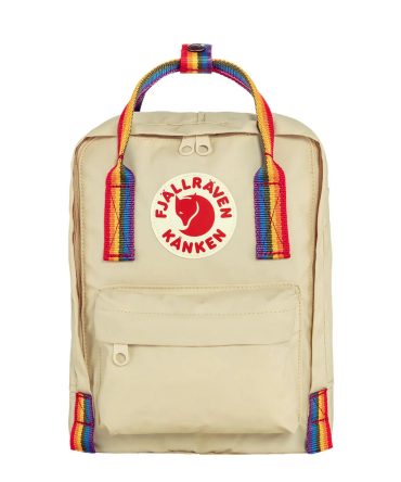 Fjallraven Kanken Rainbow Mini Light Oak-Rainbow Pattern