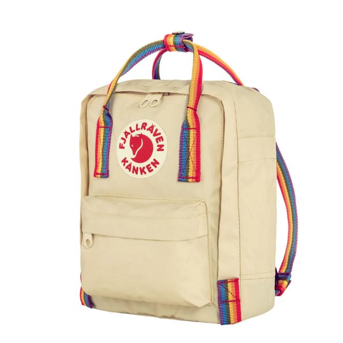 Fjallraven Kanken Rainbow Mini Light Oak-Rainbow Pattern - Image 2
