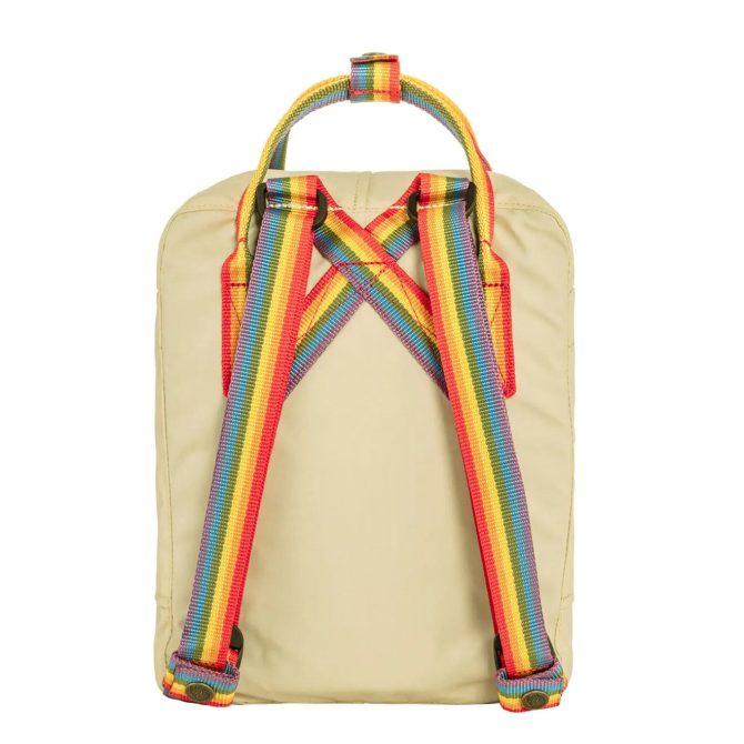 Fjallraven Kanken Rainbow Mini Light Oak-Rainbow Pattern - Image 3