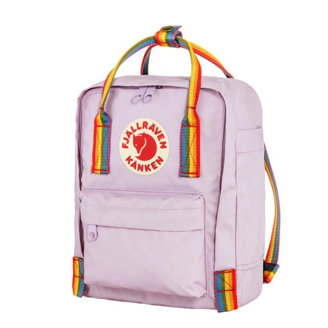 Fjallraven Kanken Rainbow Mini Pastel Lavender-Rainbow - Image 2