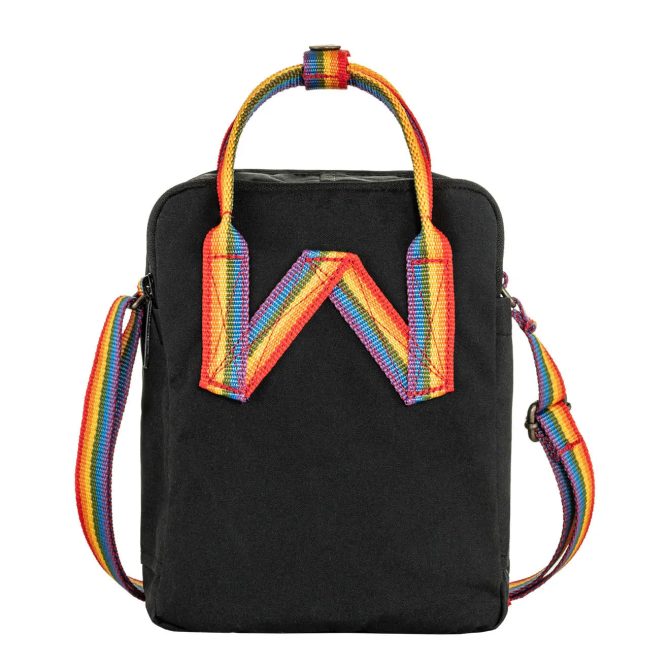 Fjallraven Kanken Rainbow Sling Black-Rainbow Pattern - Image 2