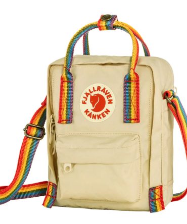 Fjallraven Kanken Rainbow Sling Light Oak-Rainbow Pattern