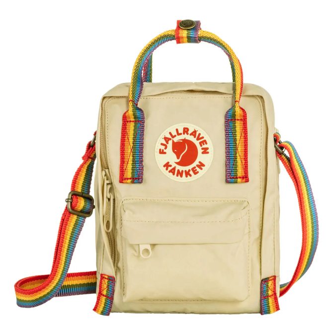 Fjallraven Kanken Rainbow Sling Light Oak-Rainbow Pattern - Image 3