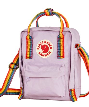 Fjallraven Kanken Rainbow Sling Pastel Lavender-Rainbow