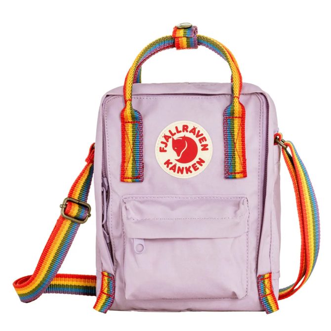 Fjallraven Kanken Rainbow Sling Pastel Lavender-Rainbow - Image 3