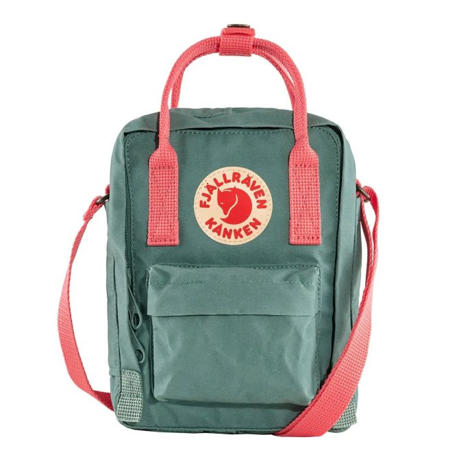 Fjallraven Kanken Sling Cross Body Bag Frost Green / Peach Pink - Image 3