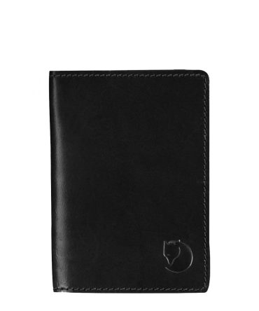 Fjallraven Leather Passport Cover Black