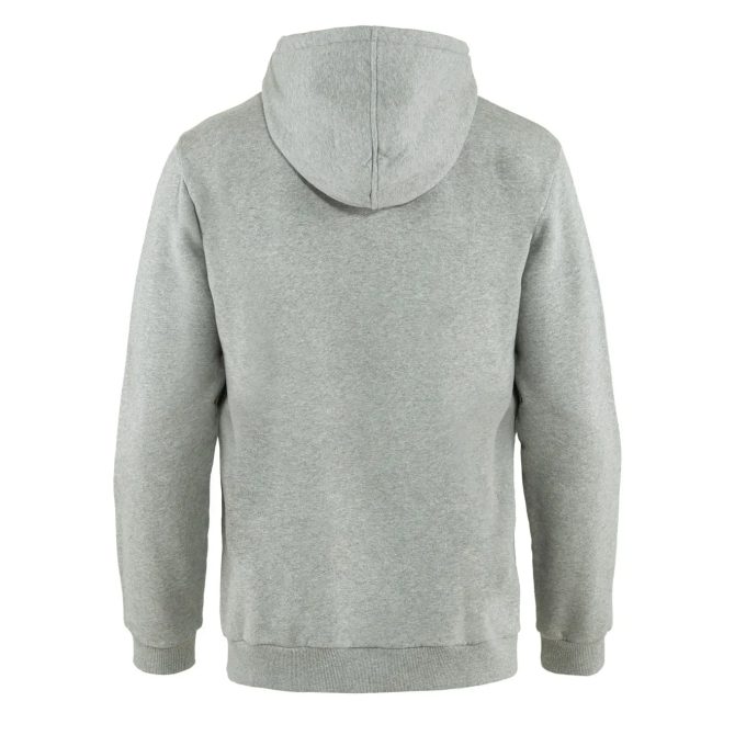 Fjallraven Logo Hoodie Grey Melange - Image 2