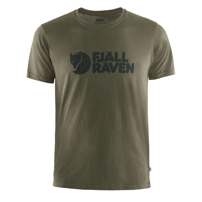 Fjallraven Logo T-Shirt Dark Olive