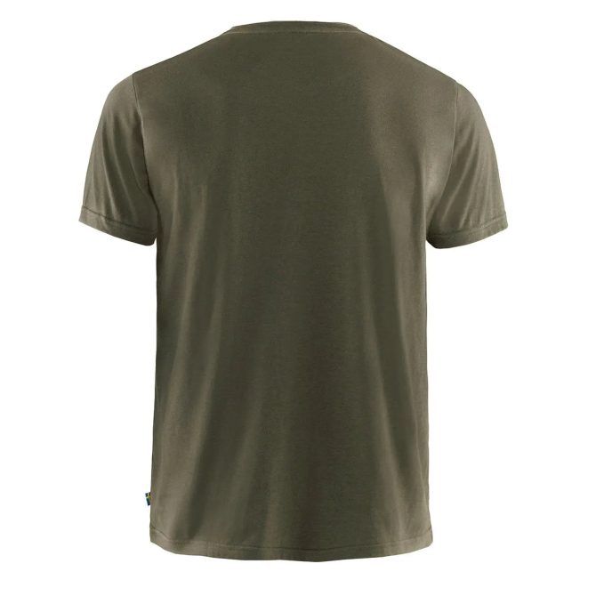 Fjallraven Logo T-Shirt Dark Olive - Image 2