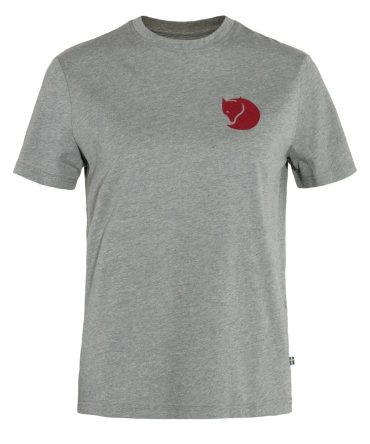 Fjallraven Womens Fox Boxy Logo T-Shirt Grey Melange