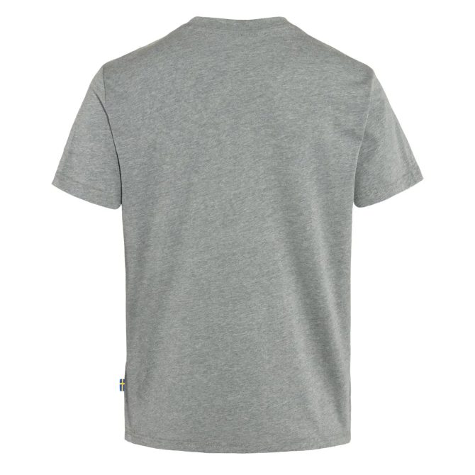 Fjallraven Womens Fox Boxy Logo T-Shirt Grey Melange - Image 2