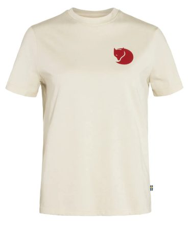 Fjallraven Womens Fox Boxy Logo Tee Chalk White