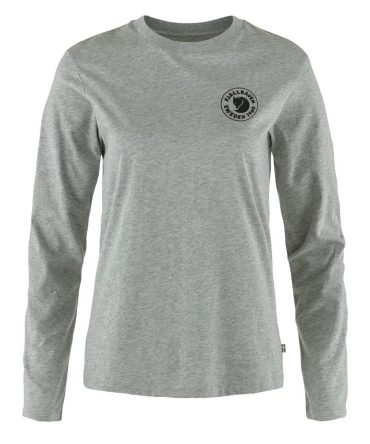 Fjallraven Womens LS 1960 Logo T-Shirt Grey Melange