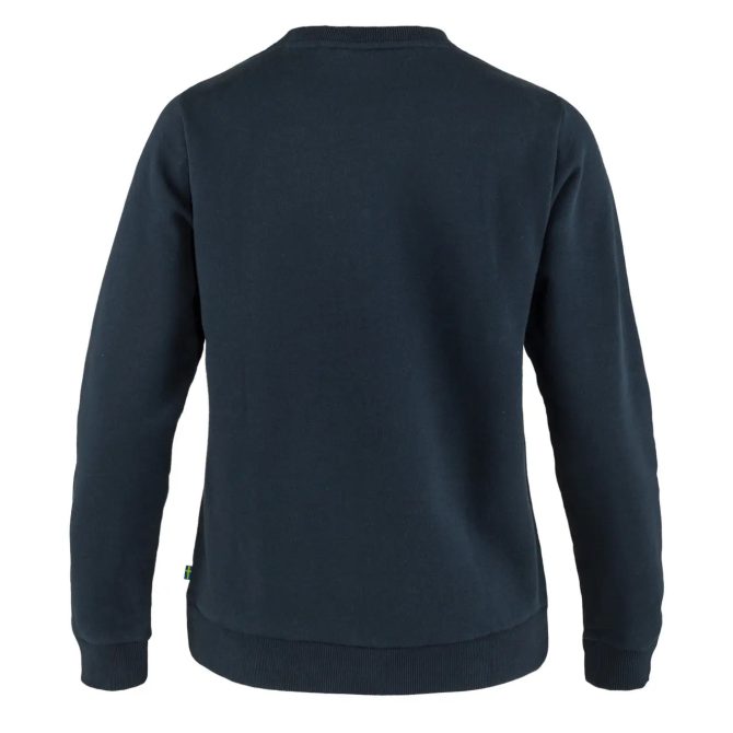 Fjallraven Womens Logo Sweater Dark Navy - Image 2