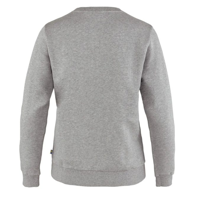 Fjallraven Womens Logo Sweater Grey Melange - Image 2
