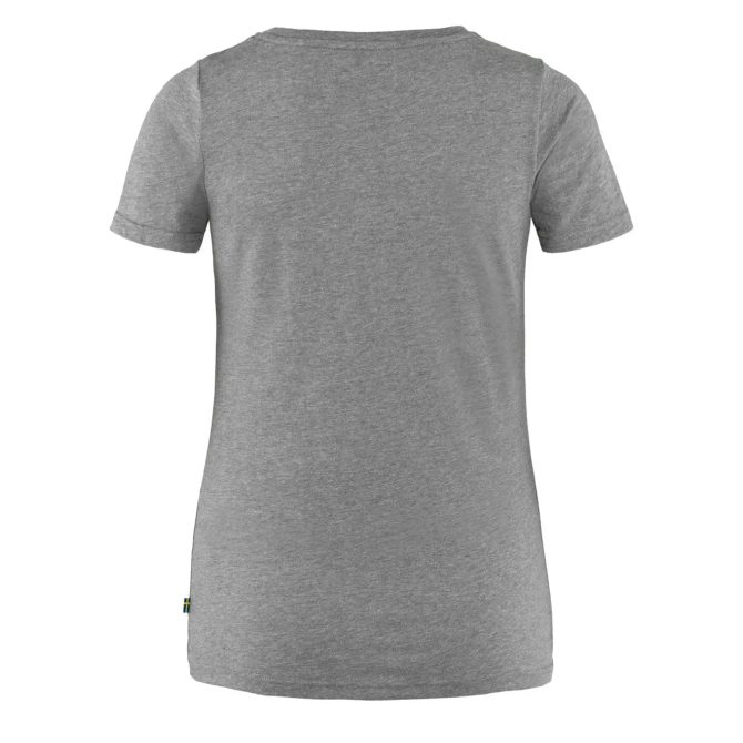 Fjallraven Womens Logo T-Shirt Grey Melange - Image 2