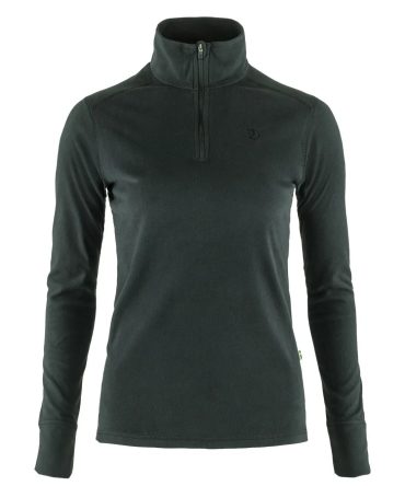 Fjallraven Womens Skare Microfleece Half Zip Black