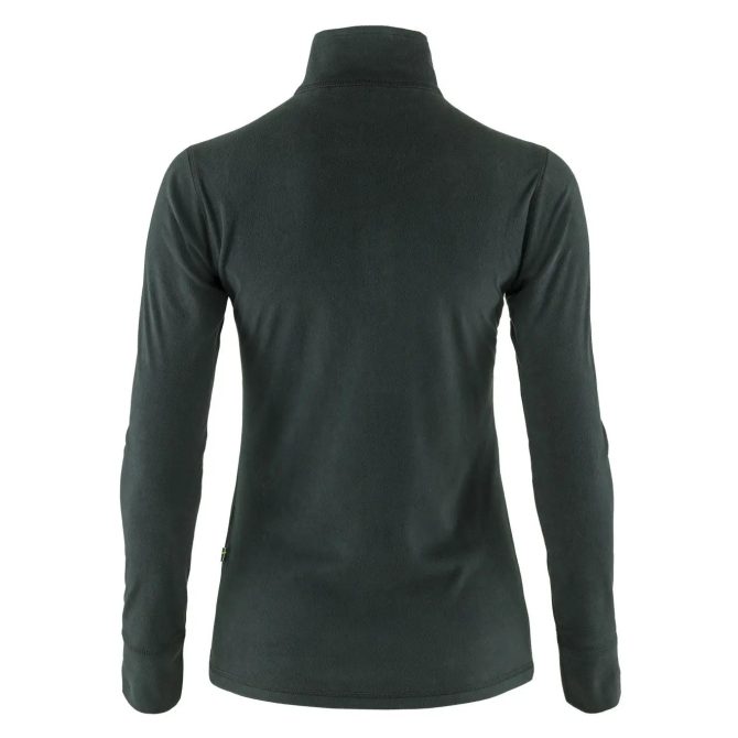Fjallraven Womens Skare Microfleece Half Zip Black - Image 2