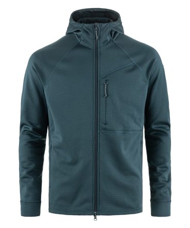 Fjallraven Abisko Grid Fleece Hoodie Mountain Blue