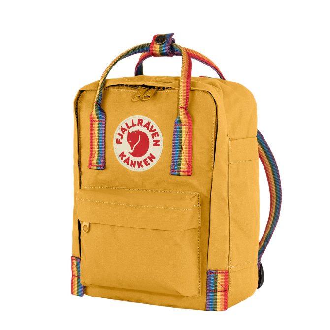 Fjallraven Kanken Rainbow Mini Ochre / Rainbow - Image 2