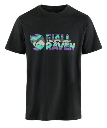 Fjallraven Multicolor Logo T-shirt Black