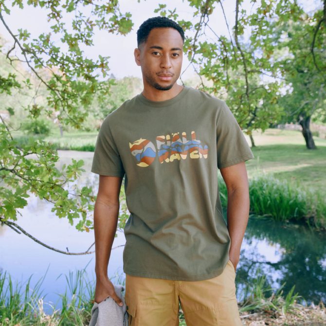 Fjallraven Multicolor Logo T-shirt Laurel Green - Image 2