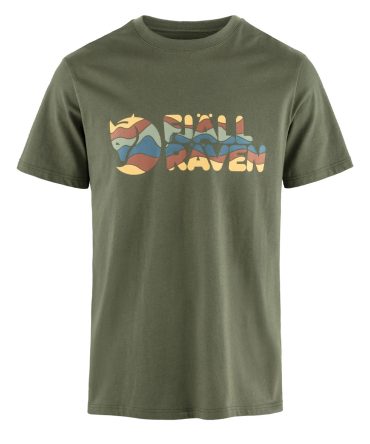 Fjallraven Multicolor Logo T-shirt Laurel Green