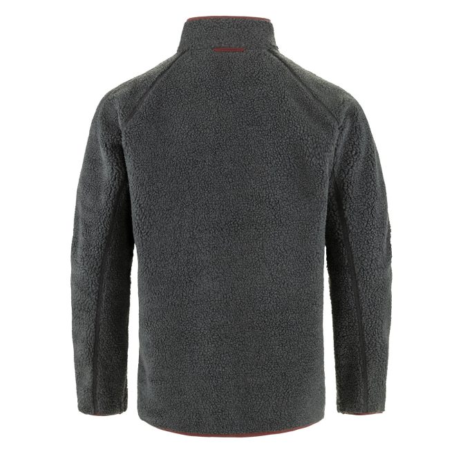 Fjallraven Vardag Pile Fleece Dark Grey / Maroon - Image 2