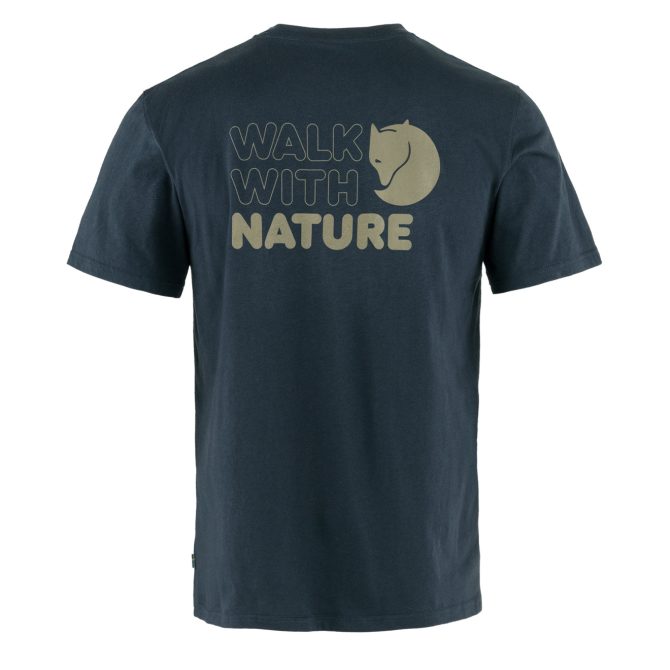 Fjallraven Walk With Nature T-Shirt Dark Navy - Image 2
