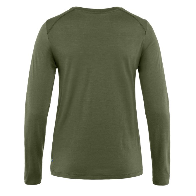 Fjallraven Womens Abisko Wool LS Laurel Green - Image 2