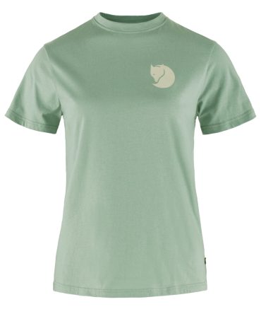 Fjallraven Womens Fox Boxy Logo Tee Misty Green